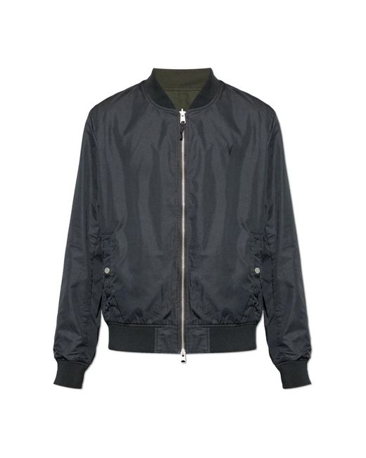 AllSaints Jassen ,Zwart ,Katoen Bassett Reversible Ramskull Bomberjack in het Gray voor heren