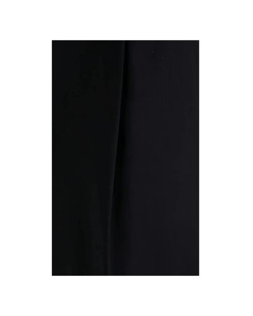 Straight Trousers Cruna de color Black