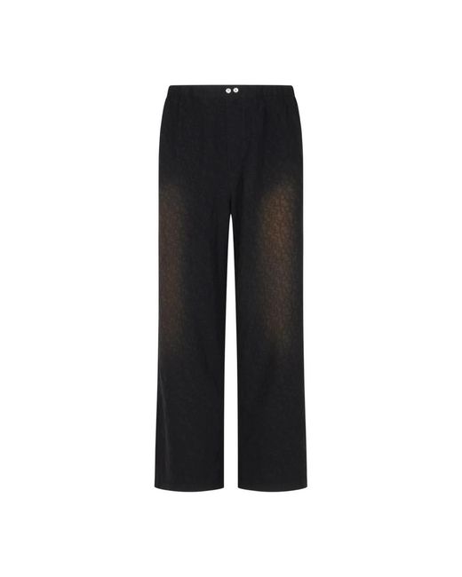 Acne Black Straight Trousers for men