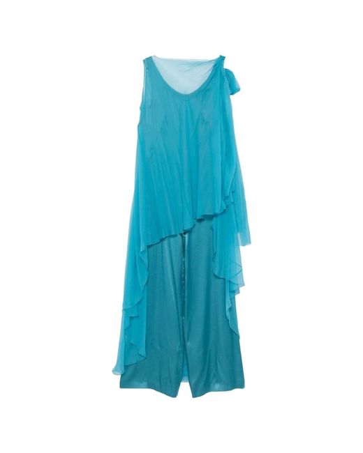 Alberta Ferretti Blue Jumpsuits