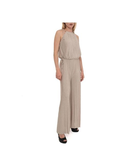 Boss Edecki Jersey Jumpsuit in het Natural