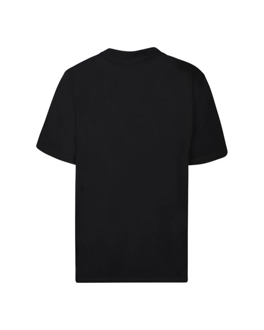 Stella McCartney Black Weiße baumwoll-t-shirt rundhals kurzarm