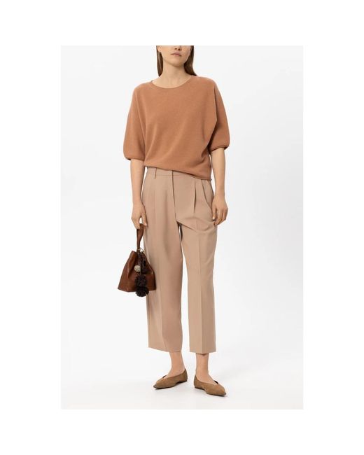 Luisa Cerano Natural Tapered Trousers