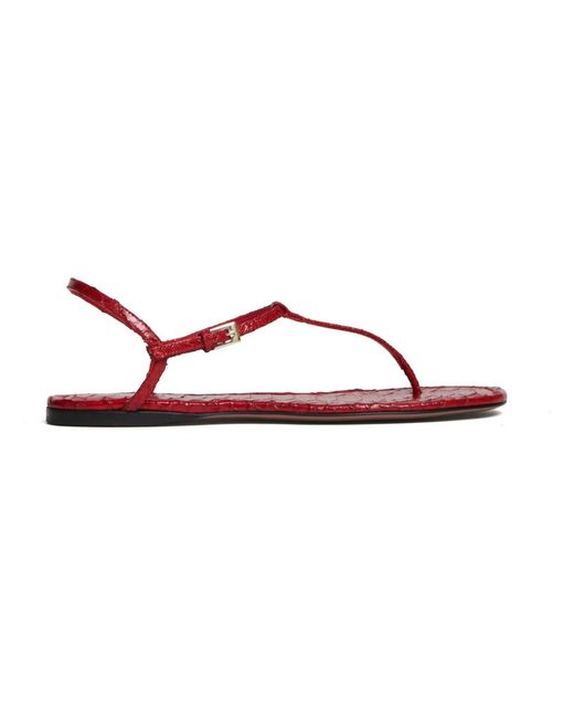 Paris Texas Red Flat Sandals