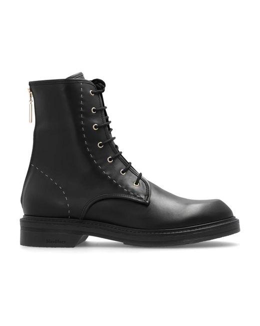 Max Mara Black Kampfstiefel
