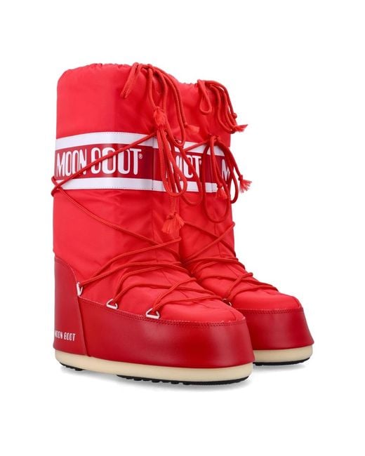 Moon Boot Red Winter Boots