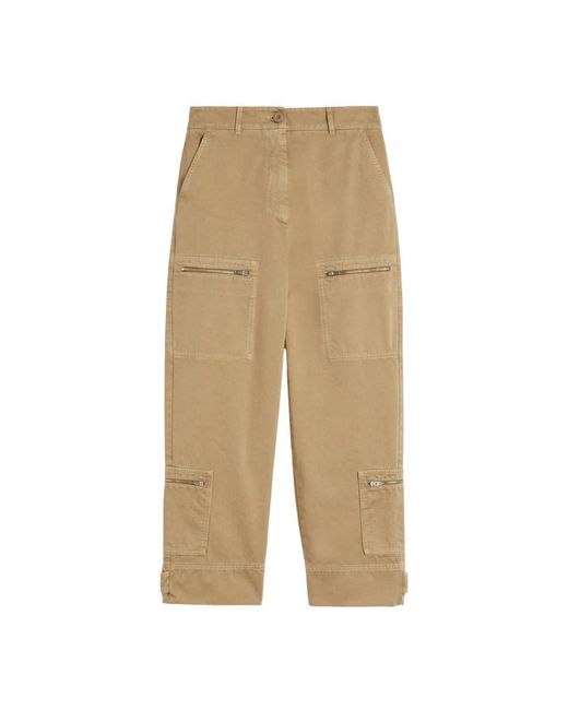 Straight Trousers Weekend by Maxmara de color Natural