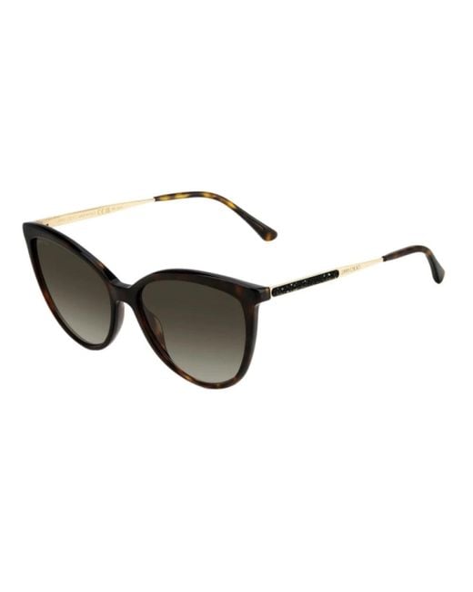 Jimmy Choo Bruine Metalen Zonnebril in het Brown