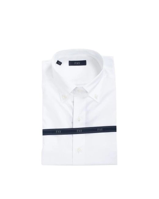 Fay White Casual Shirts for men