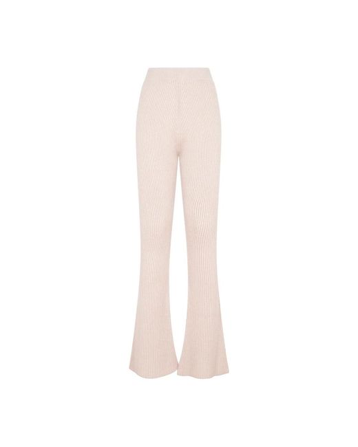 Wide trousers Peserico de color Pink