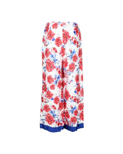 Semicouture Red Wide Trousers