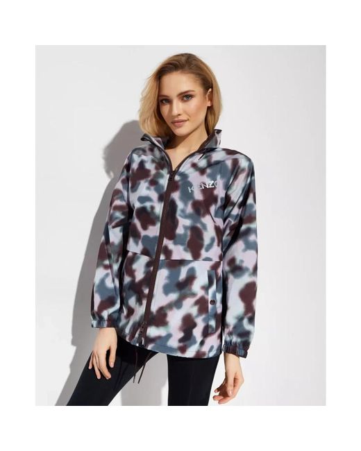 Giacca con cappuccio cloud camo di KENZO in Gray