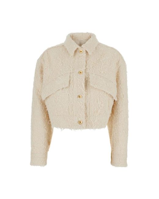 Brunello Cucinelli Natural Faux Fur & Shearling Jackets