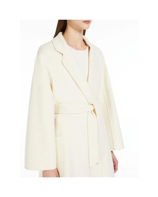 Coats > belted coats Max Mara en coloris White
