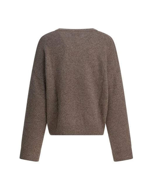 Round-Neck Knitwear Loulou de Saison de color Brown