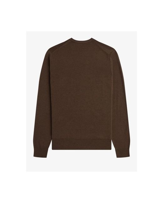 Fred Perry Brown Round-Neck Knitwear for men