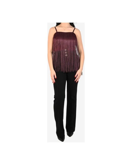 Rinascimento Purple Sleeveless Tops