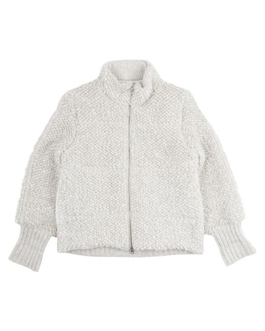 D.exterior White Cardigans