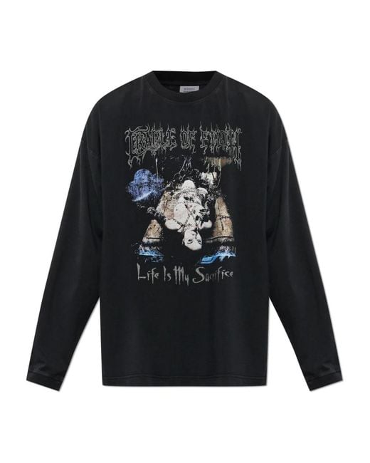 Vetements Blue Long Sleeve T-Shirts for men