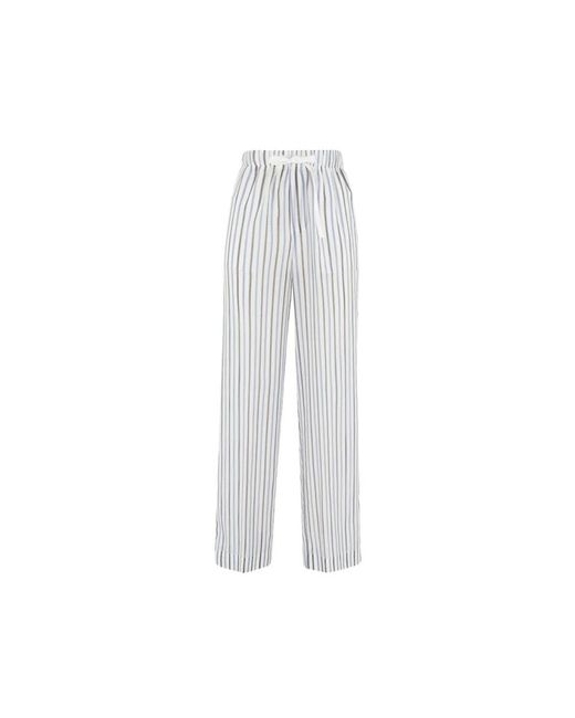 Semicouture White Wide Trousers