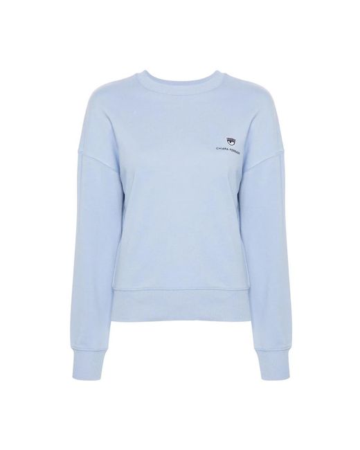 Chiara Ferragni Blue Sweatshirts
