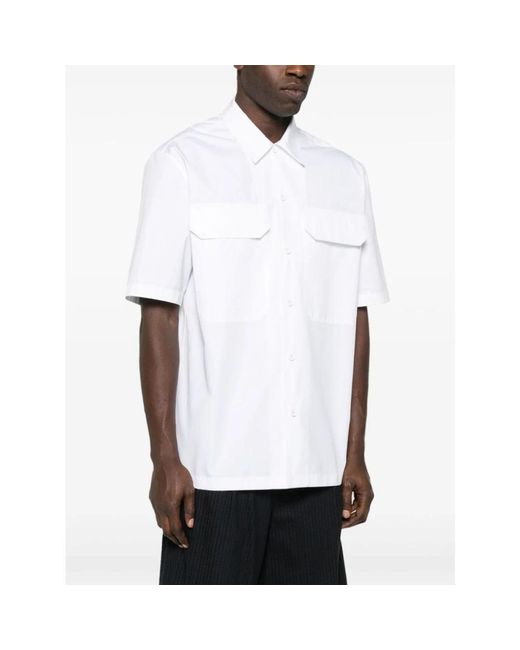 Jil Sander White Short Sleeve Shirts for men