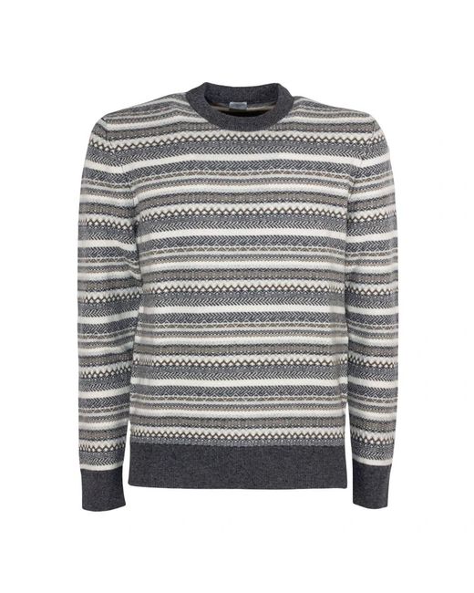 Eleventy Gray Round-Neck Knitwear for men