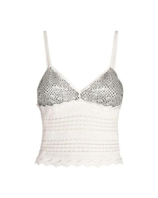 Genny Gray Sleeveless Tops