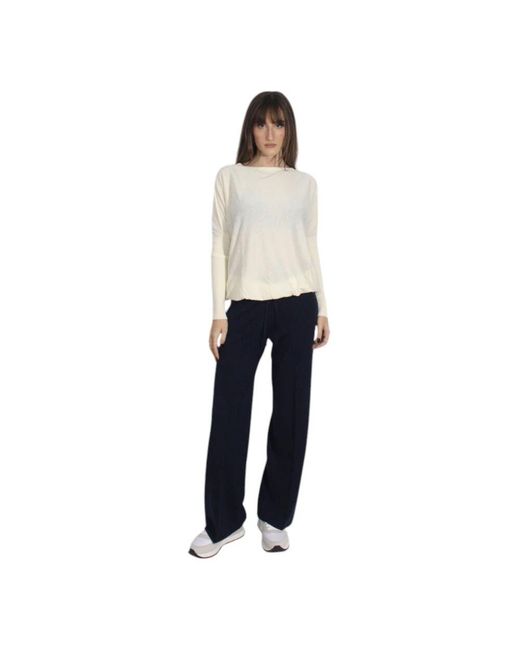 Wide Trousers Twinset de color Blue