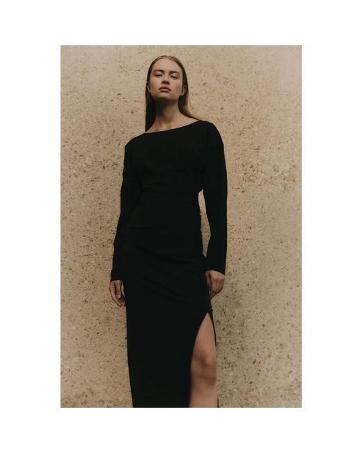 Jane Lushka Black Elegantes dion kleid in schwarz