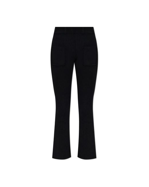 Courreges Black Wide Trousers