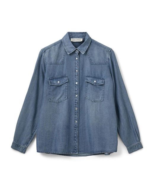 Sofie Schnoor Overhemden ,Blauw ,Katoen Aline Sw Shirt in het Blue