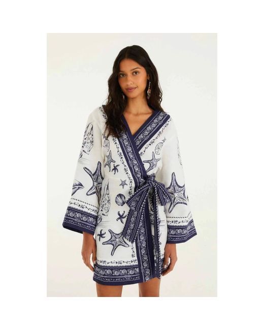Farm Rio Blue Kimonos