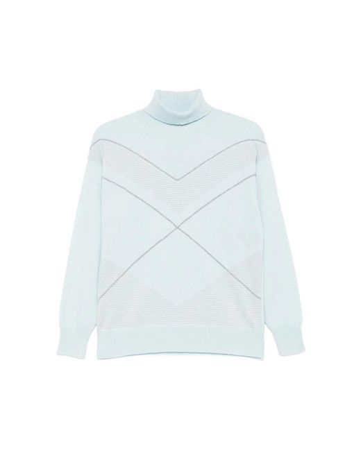 Turtlenecks D.exterior de color Blue