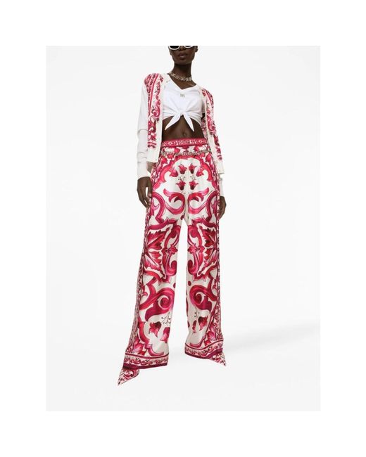 Dolce & Gabbana Pink Seiden-cardigan mit twill-einsätzen
