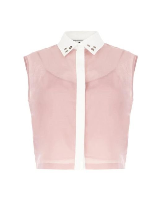 Iceberg Pink Sleeveless Tops