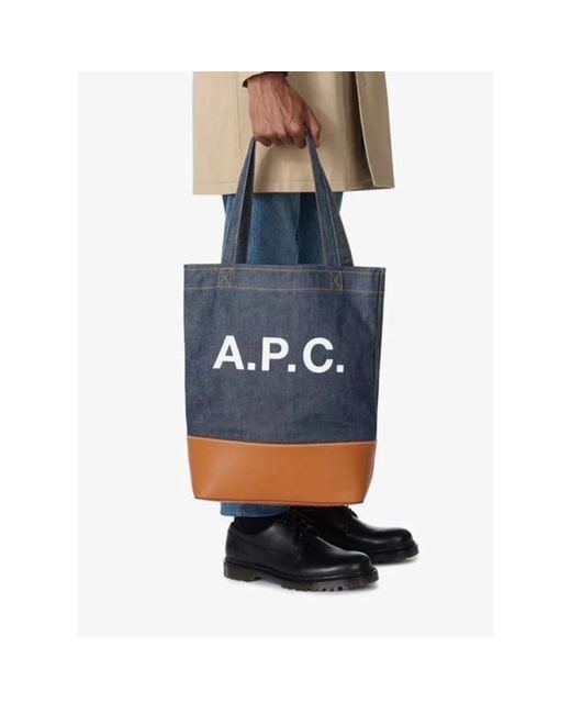 A.P.C. Blue Shopping Bags