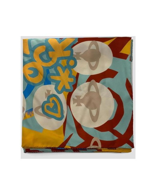Vivienne Westwood Blue Silky Scarves