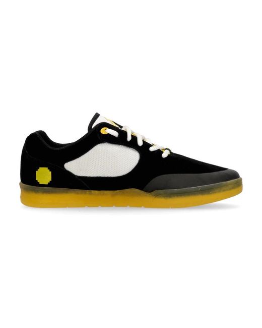 'es Schoenen ,Zwart ,Chomponkicks Skate Schoenen Zwart/Wit/Geel in het Black voor heren