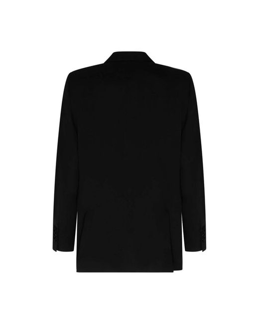 Lanvin Jassen ,Zwart ,Wol Double Breasted Wollen Jas in het Black voor heren