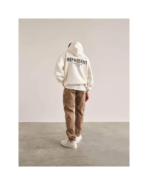 Represent Hoodies & Sweatvesten ,Wit ,Katoen Owners Club Hoodie in het White voor heren