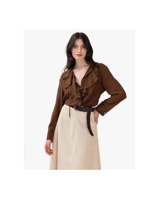 Max Mara Brown Blouses