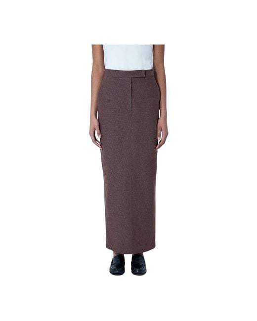 Max Mara Getailleerde Midi Rok in het Purple