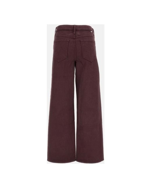 Mother Purple Wide Jeans
