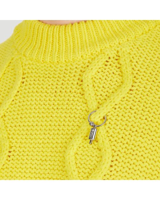032c Truien & Vesten ,Geel ,Wol Gebreide Kleding in het Yellow voor heren