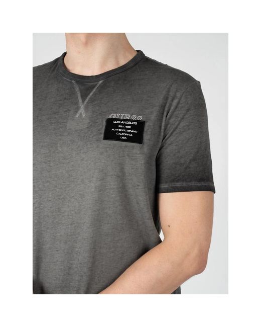 Guess Klassisches rundhals t-shirt in Gray für Herren