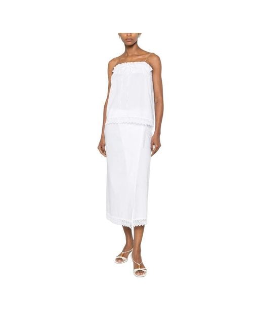 THE NINA STUDIO White Midi Skirts