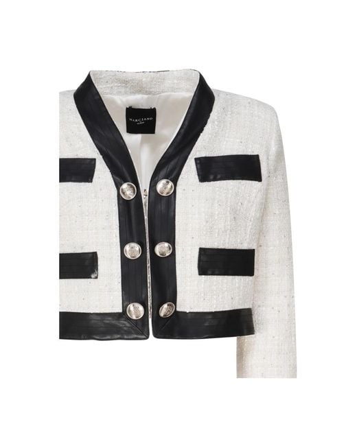 Guess White Tweed Jackets