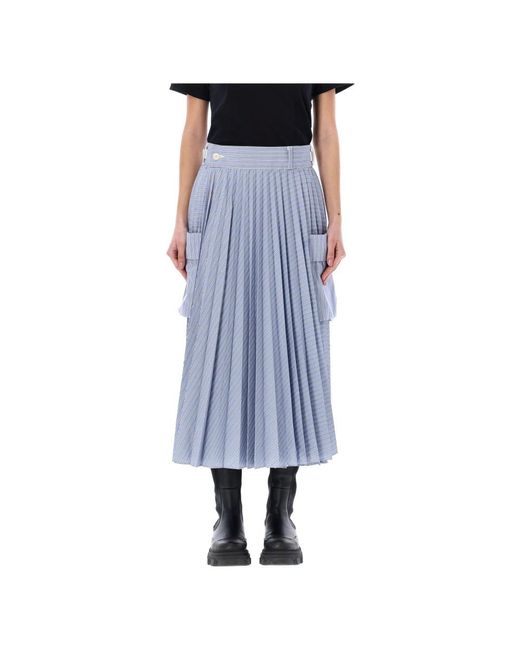 Sacai Blue Midi Skirts