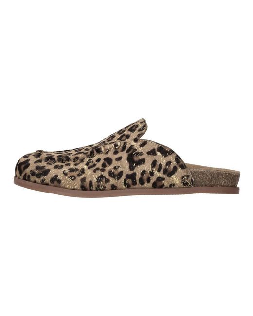 Emanuélle Vee Ponyskin Mules in het Brown